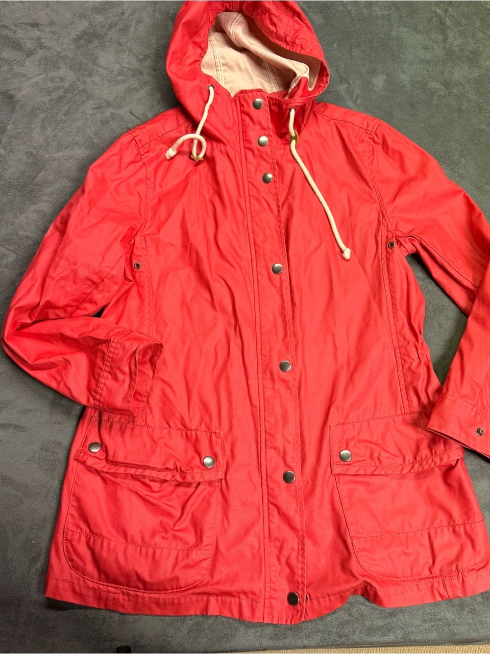 GAP Women's Coral Waxed Hooded Utility Jacket